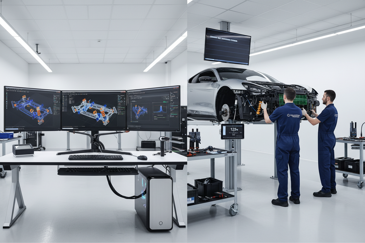 Ajuste digital y pruebas reales

Antes de fabricar, realizamos simulaciones digitales y pruebas físicas en vehículo real.
Esto nos permite garantizar compatibilidad total y eliminar errores de encaje.