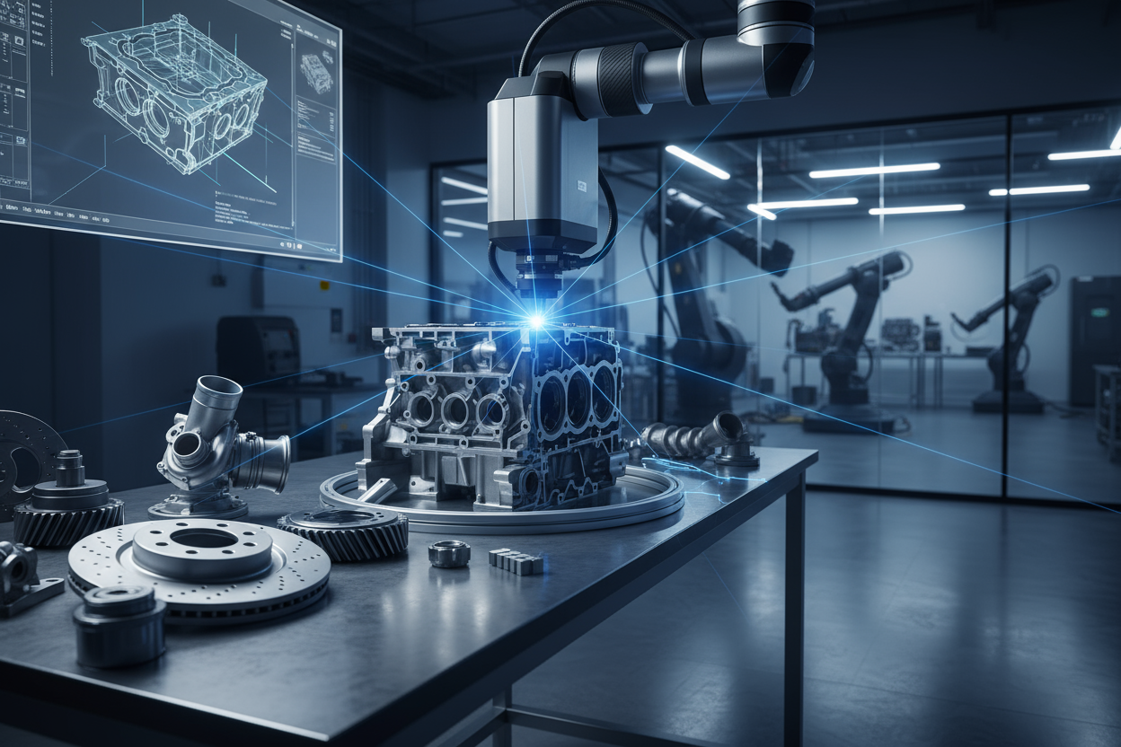 escaner 3d para piezas de vehiculos