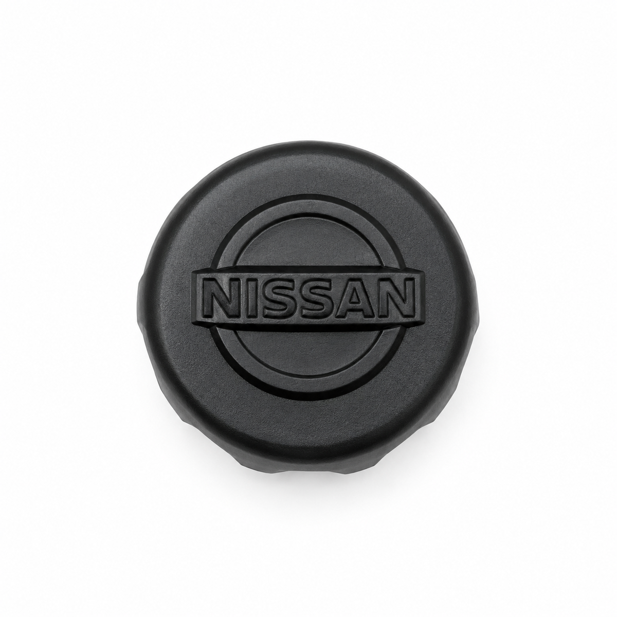 Interior del tapacubos central negro Nissan Terrano II con las 6 pestañas de sujeción